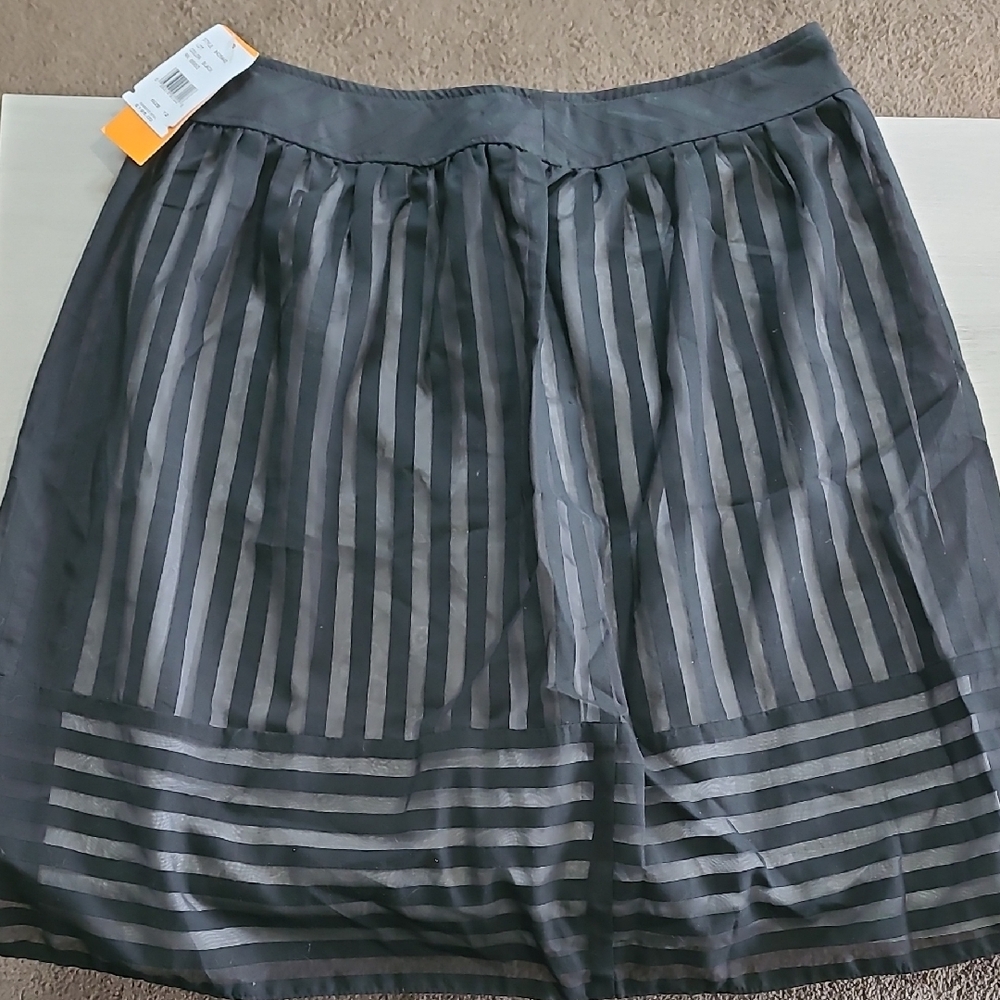 black Knee-Length A-Line Pleated Skirt